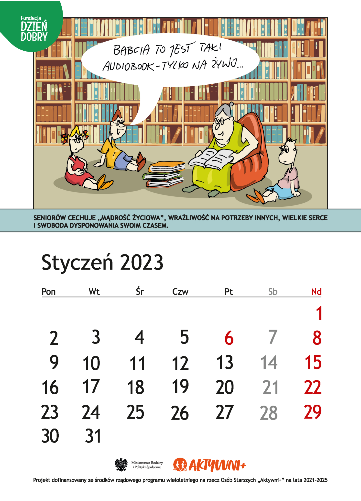 Aktywni cały rok 2023! Kalendarz dla Seniora :) 25