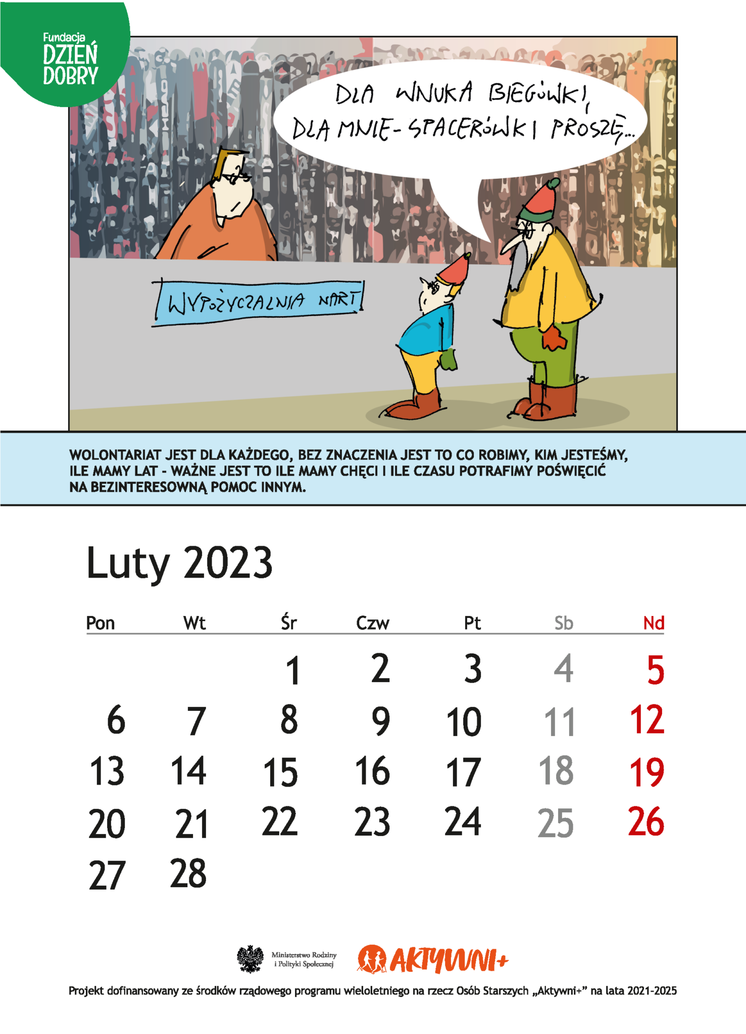Aktywni cały rok 2023! Kalendarz dla Seniora :) 26