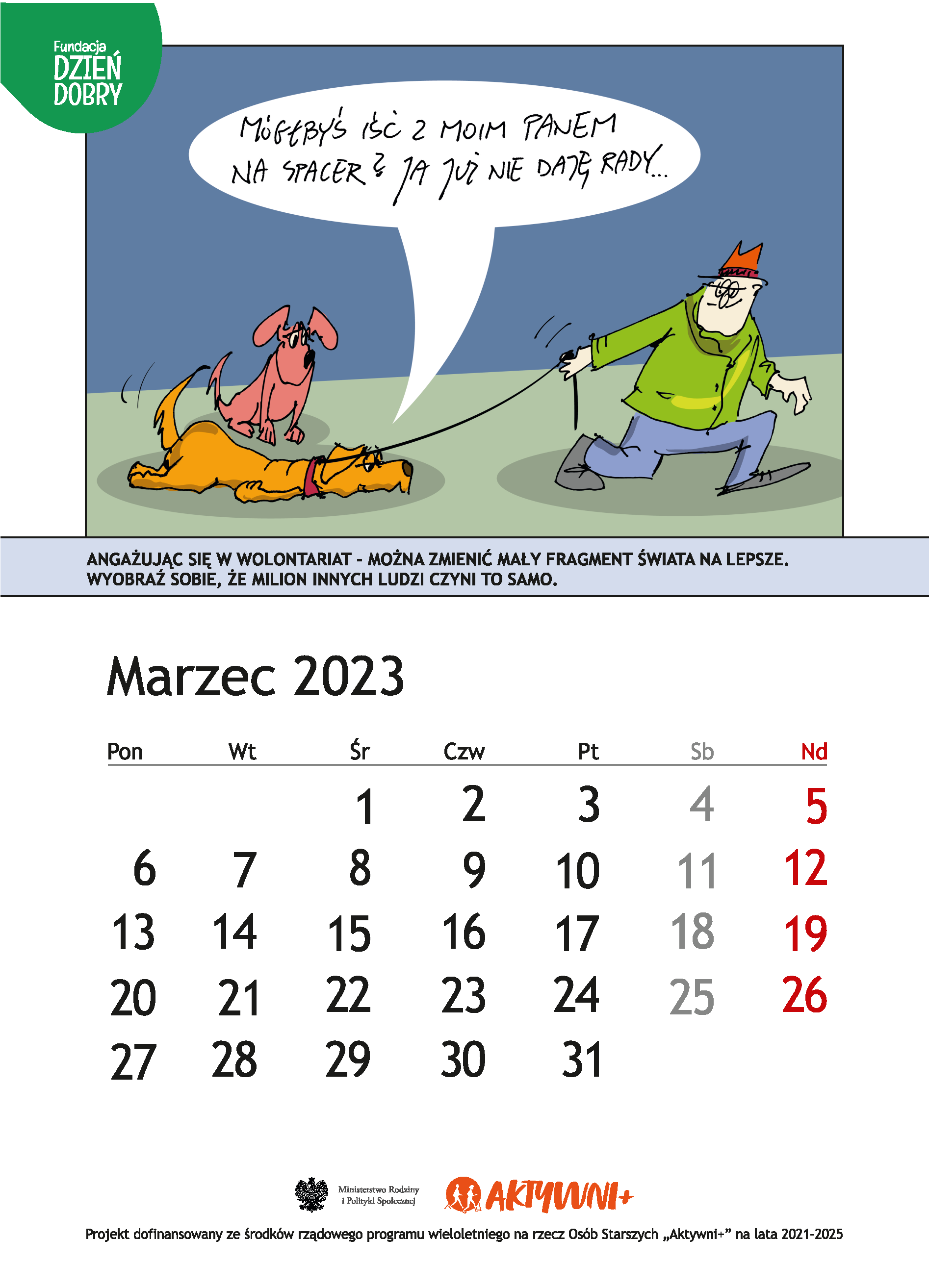 Aktywni cały rok 2023! Kalendarz dla Seniora :) 27