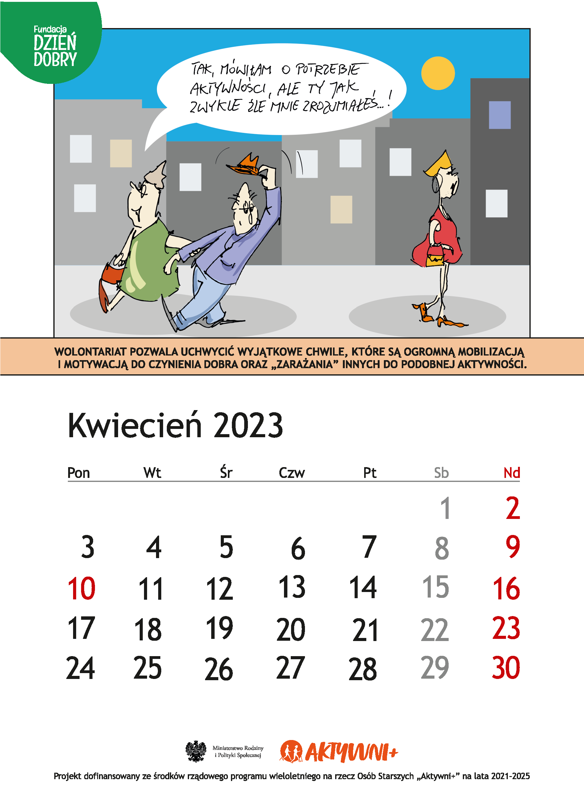 Aktywni cały rok 2023! Kalendarz dla Seniora :) 28