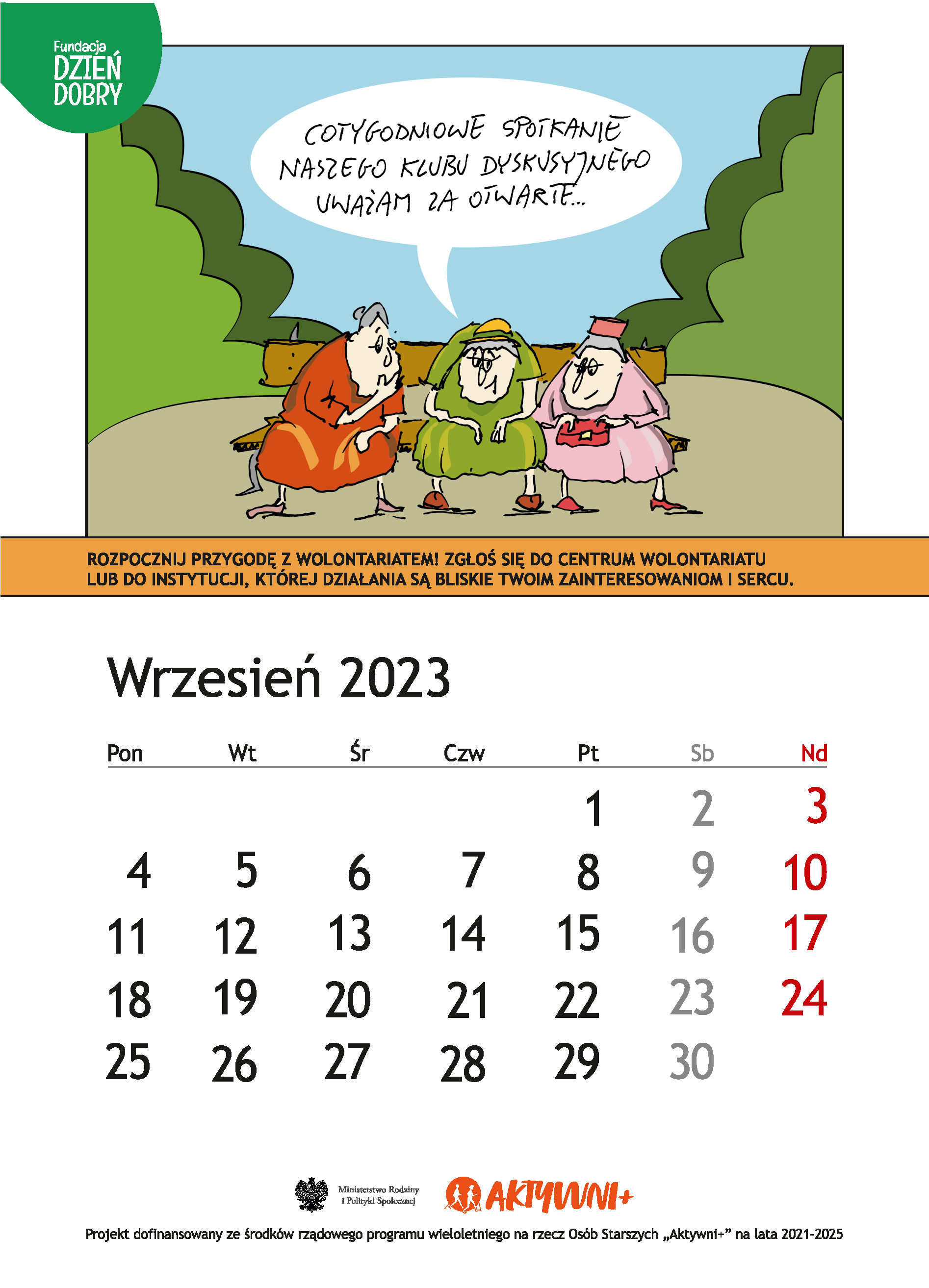 Aktywni cały rok 2023! Kalendarz dla Seniora :) 33