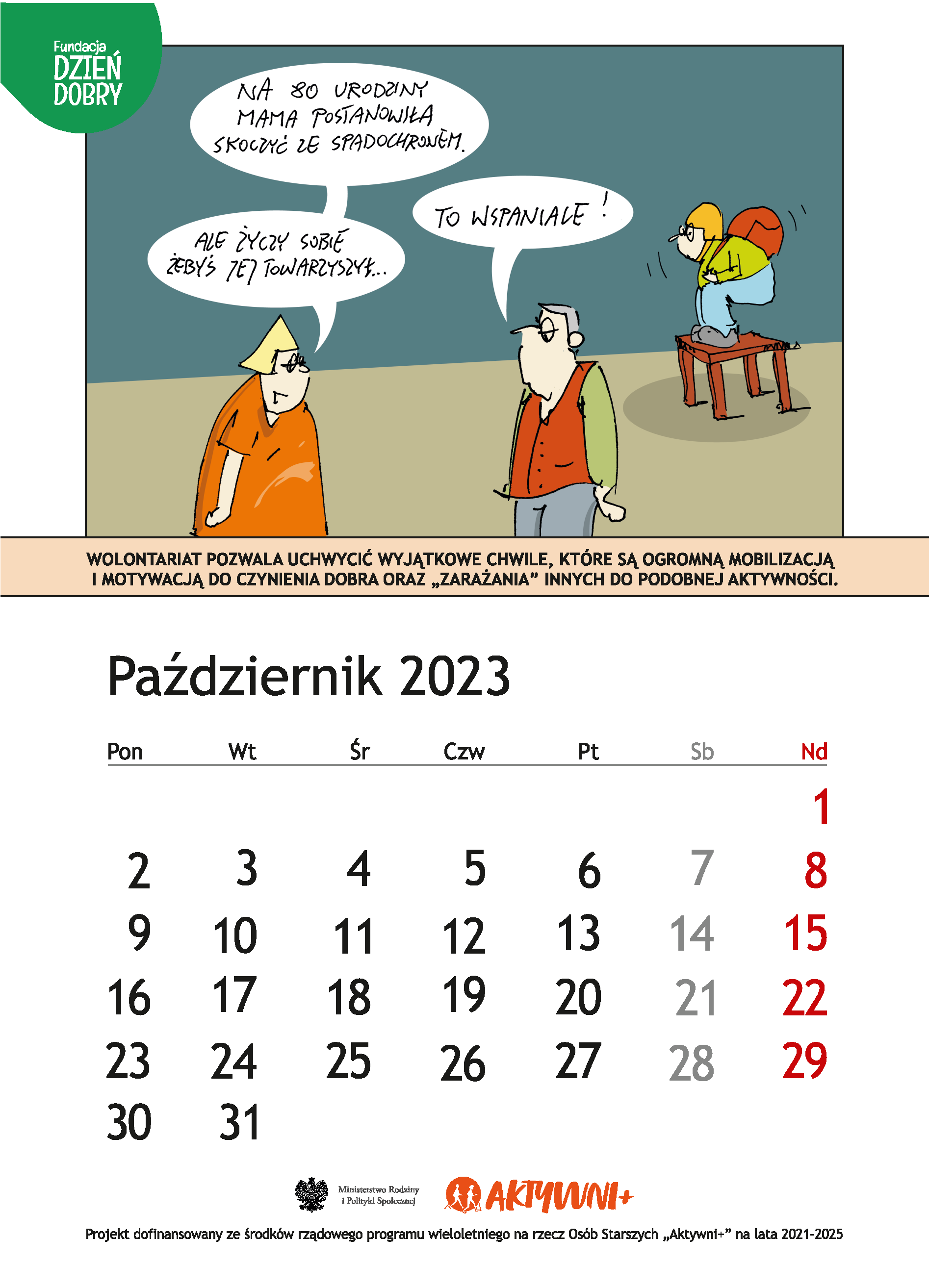 Aktywni cały rok 2023! Kalendarz dla Seniora :) 34