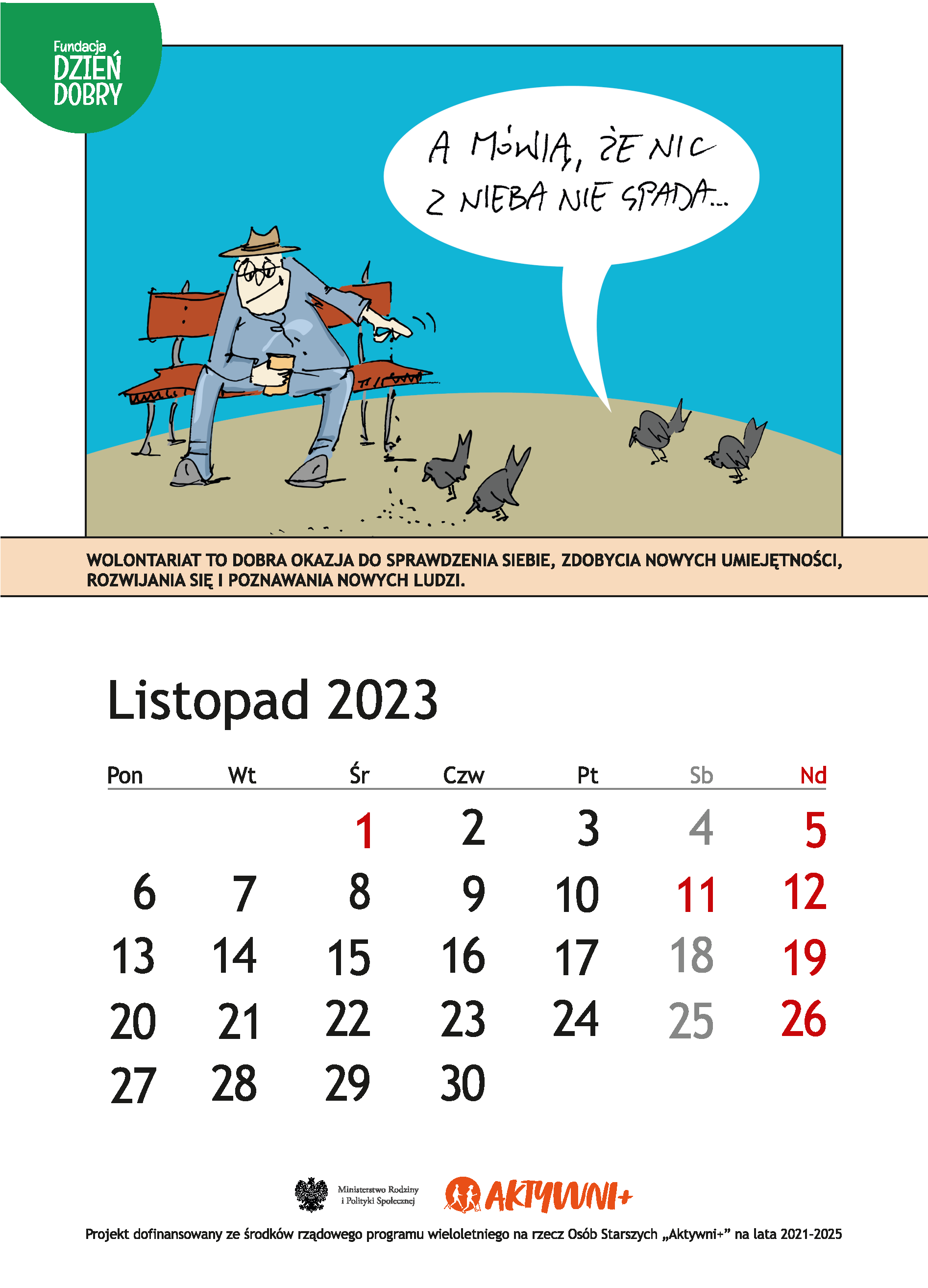 Aktywni cały rok 2023! Kalendarz dla Seniora :) 35