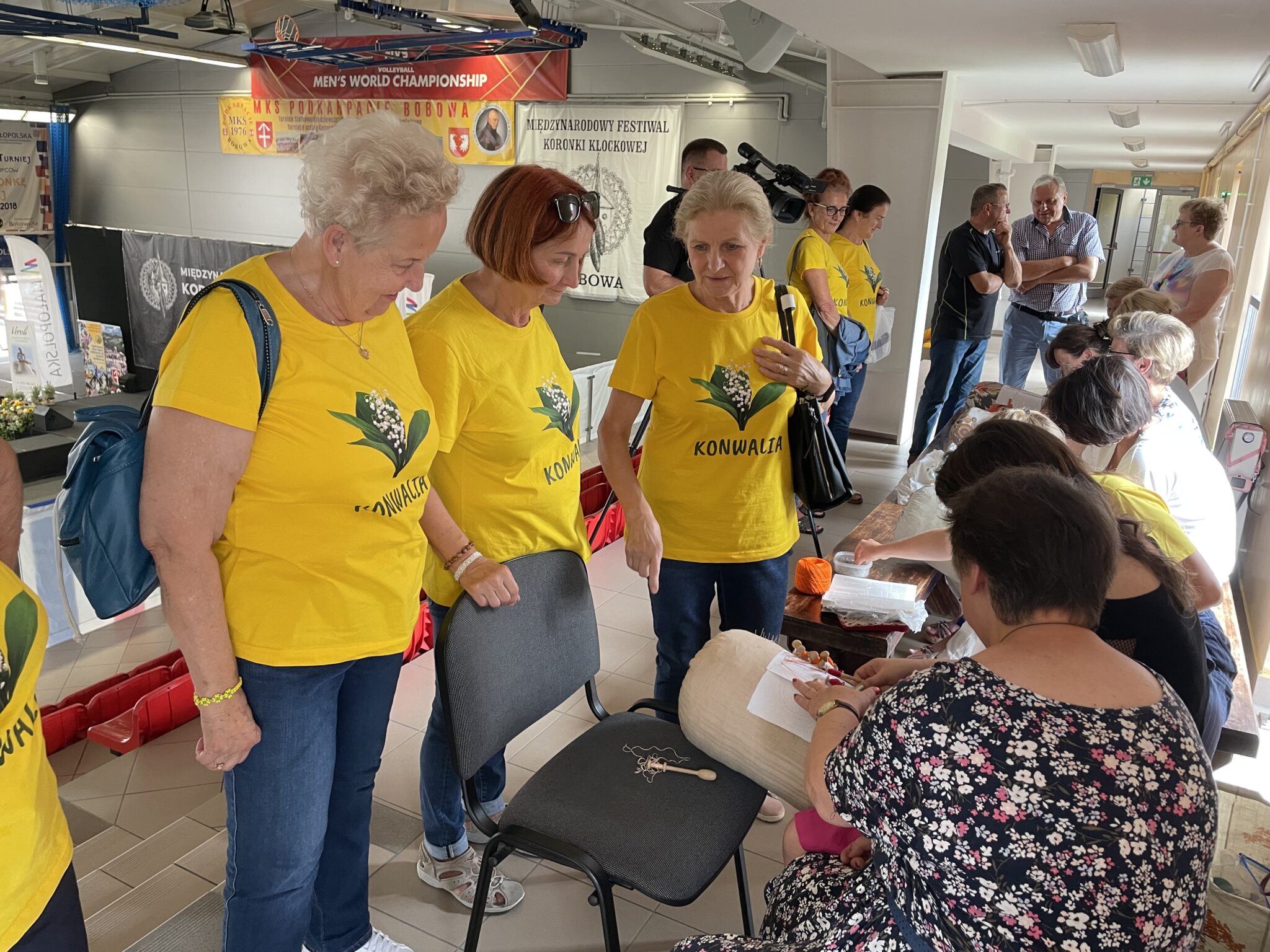 Wymiennik podczas Festiwalu Koronki Klockowej w Bobowej 9