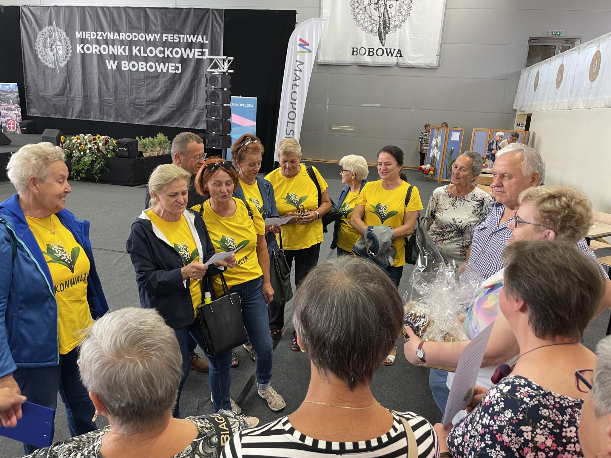 Wymiennik podczas Festiwalu Koronki Klockowej w Bobowej 2