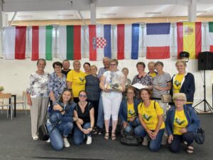 Wymiennik podczas Festiwalu Koronki Klockowej w Bobowej